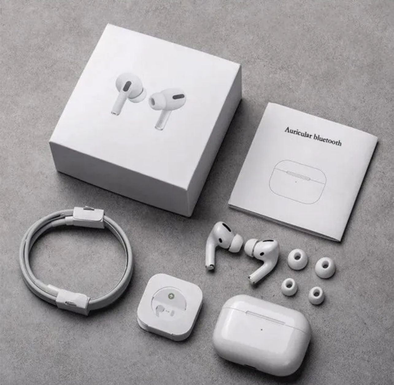 AirPods Pro 2nd Generation Titanium Edition – Wireless Bluetooth Earbuds, Bluetooth 5.0, ANC, Premium Sound WITH APPLE LOGO