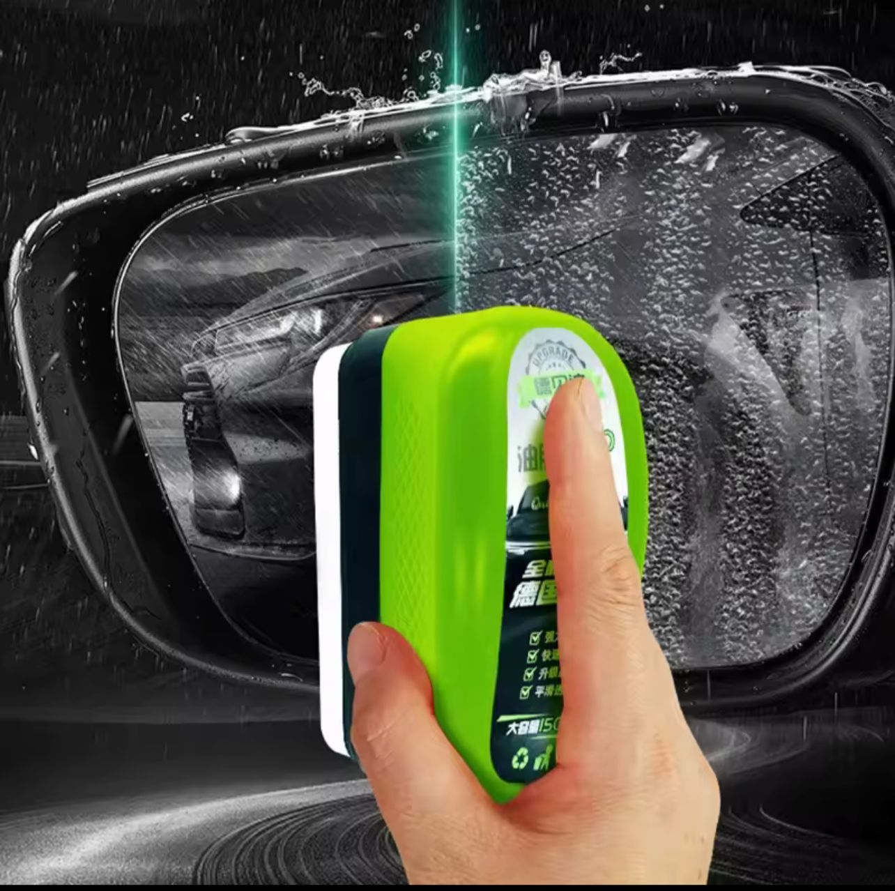 Car Glass Oil Film Remover Automotive Glass Sponge Cleaning Brush Front Inner Windshield Glass Oil Film Cleaner For Car Cleaning