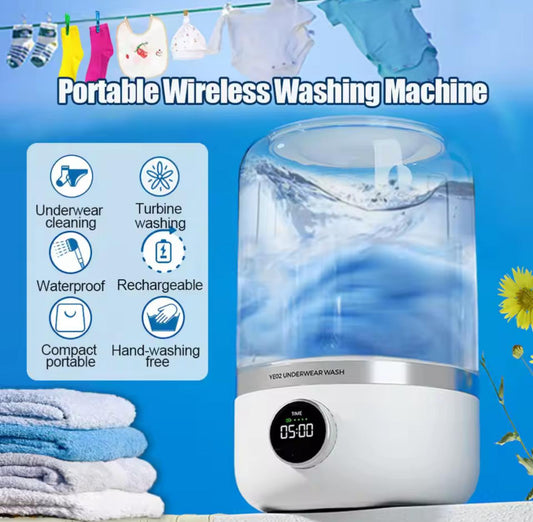 Portable Cordless Washing Machine,USB Rechargeable, Mini Washer for /Underwear/Socks/Baby Clothes Home Travel Laundry Bucket