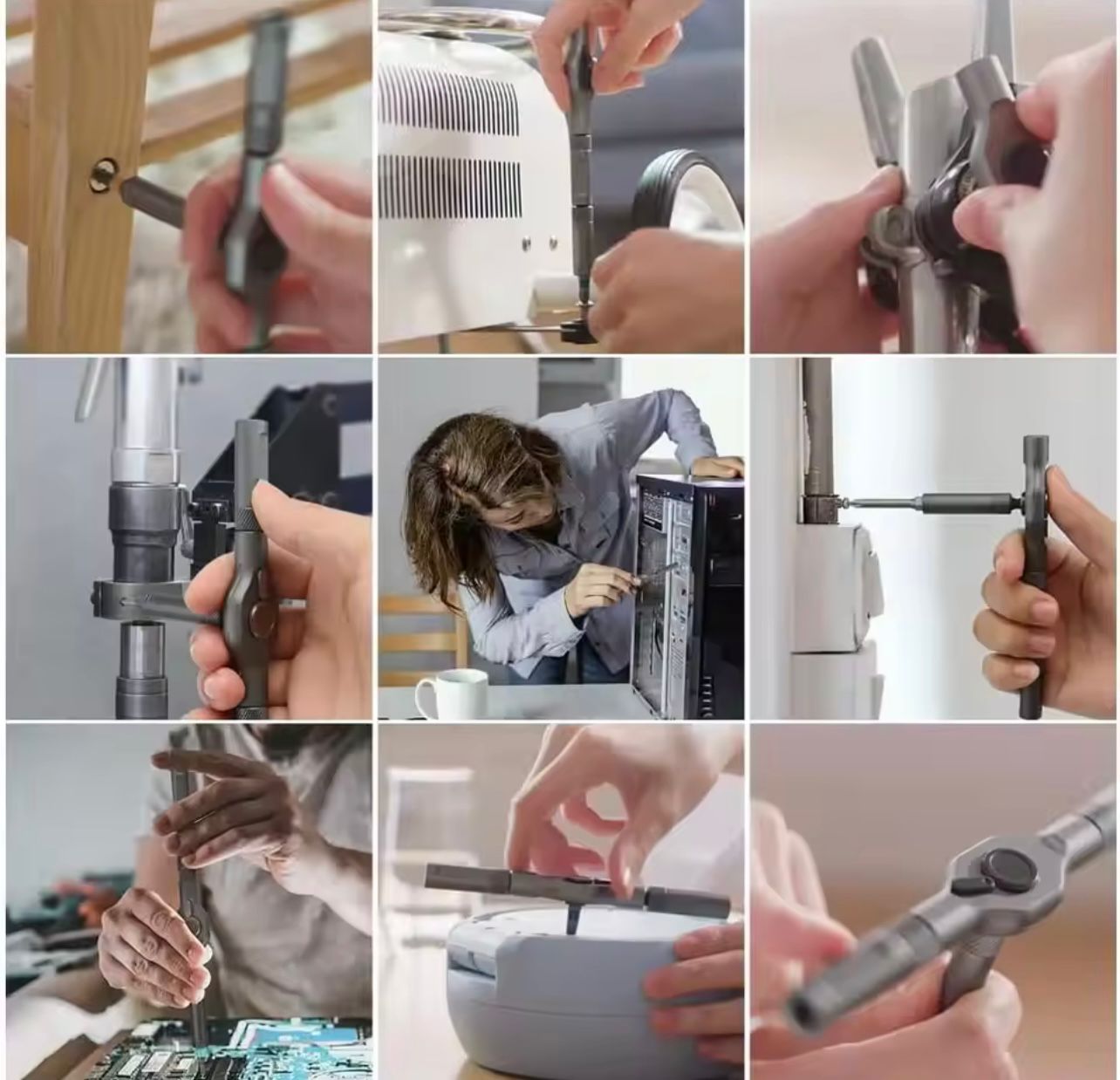 42 in 1 Magnetic Screwdriver Kit DIY Ratchet Screwdriver Set with T Handle Multi-Bit Drive Portable Repair Tool Kit