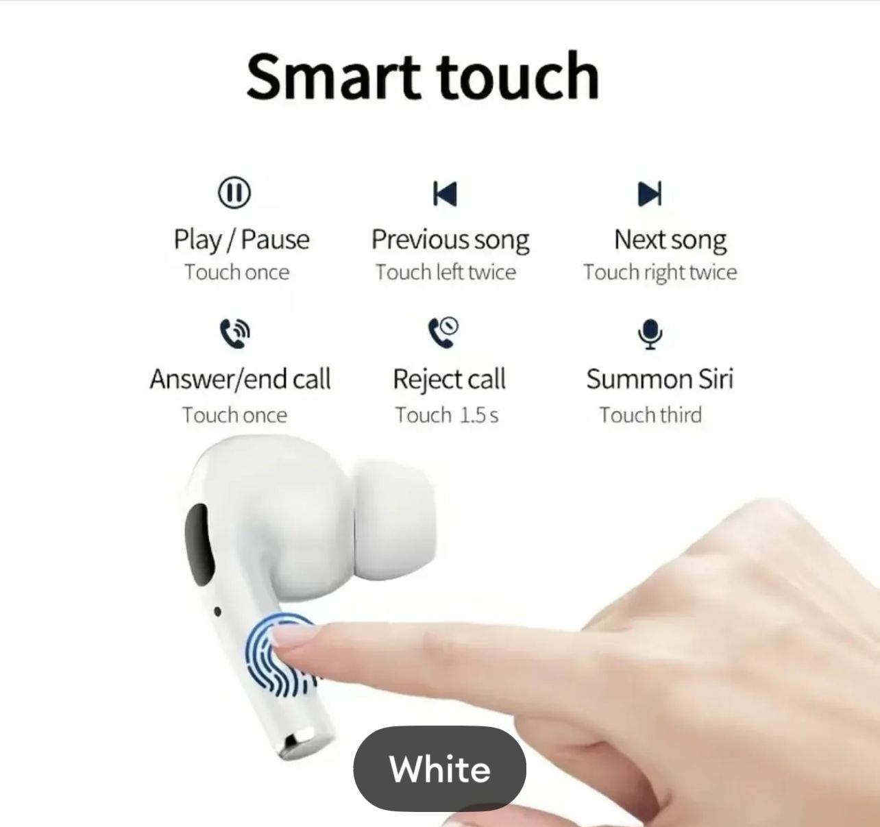 AirPods Pro 2nd Generation Titanium Edition – Wireless Bluetooth Earbuds, Bluetooth 5.0, ANC, Premium Sound WITH APPLE LOGO
