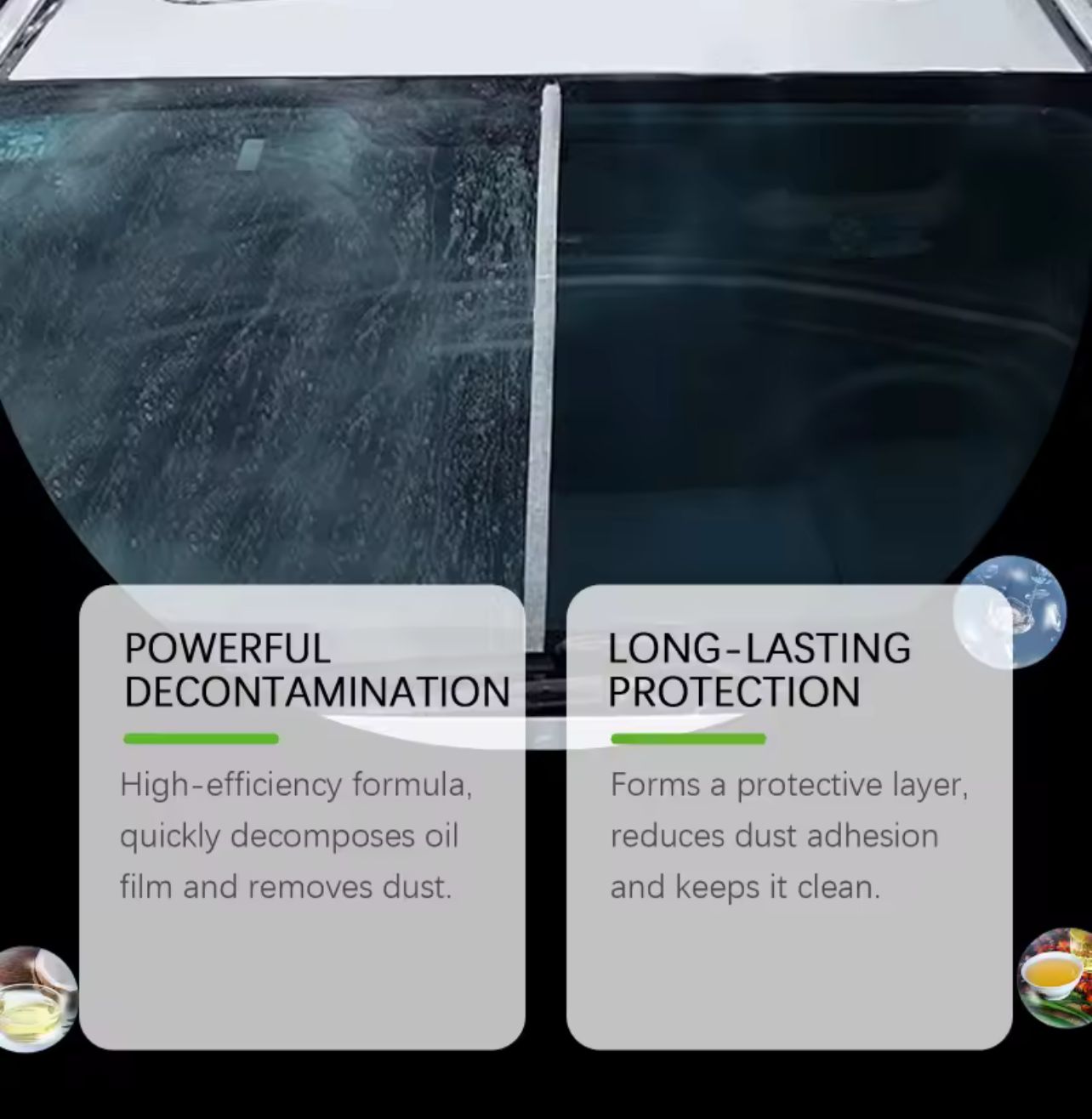 Car Glass Oil Film Remover Automotive Glass Sponge Cleaning Brush Front Inner Windshield Glass Oil Film Cleaner For Car Cleaning