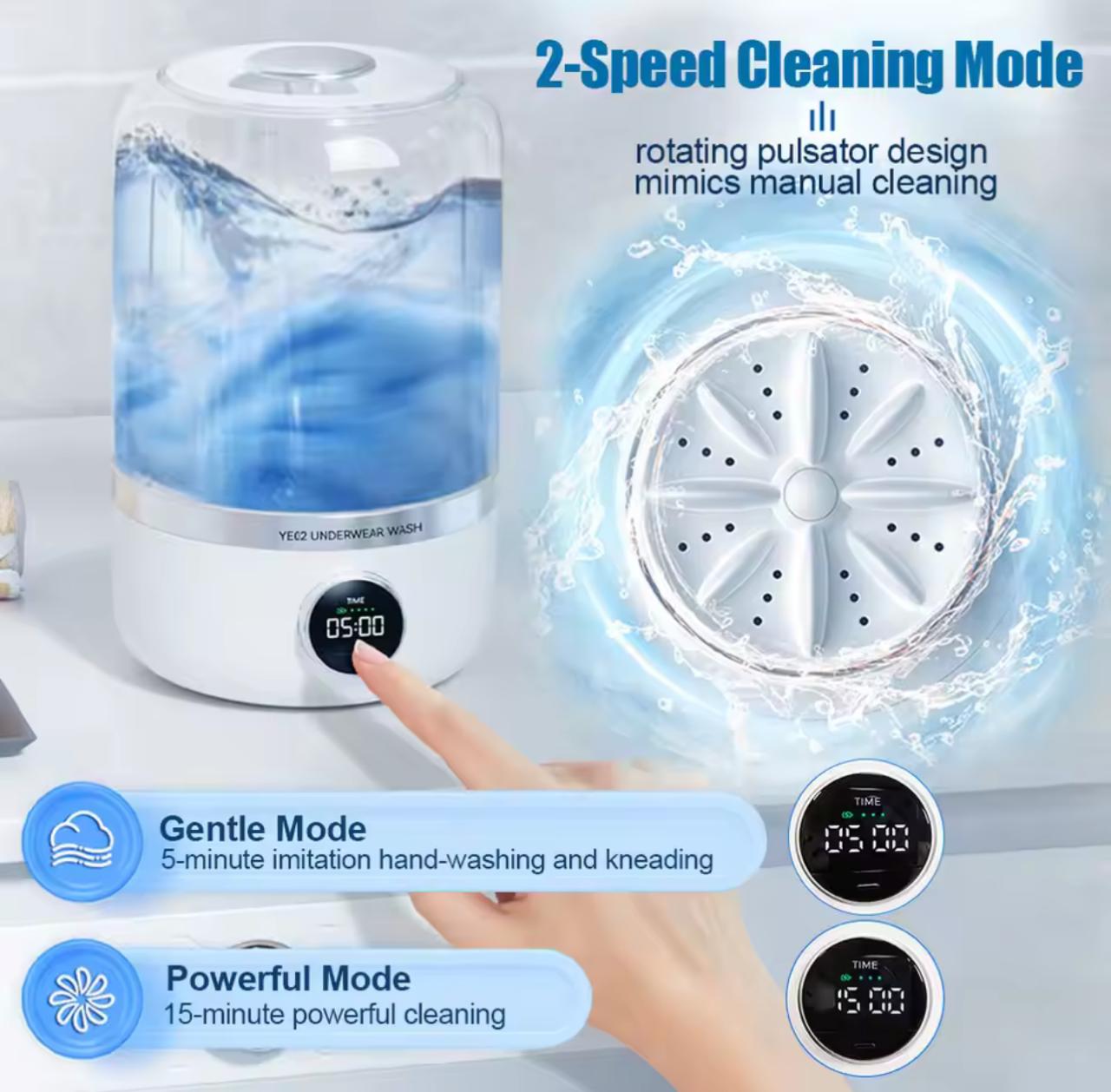Portable Cordless Washing Machine,USB Rechargeable, Mini Washer for /Underwear/Socks/Baby Clothes Home Travel Laundry Bucket